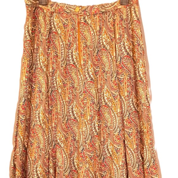 Koret Woman's Ankle Length Skirt Size 12, Fall colors, Zip/Button, Pockets - Picture 2 of 7